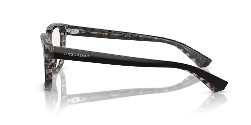 Dolce & Gabbana Uomo DG3380 3403 Montature da vista Acetato Nero Trasparente Squadrata Normale miniatura 3