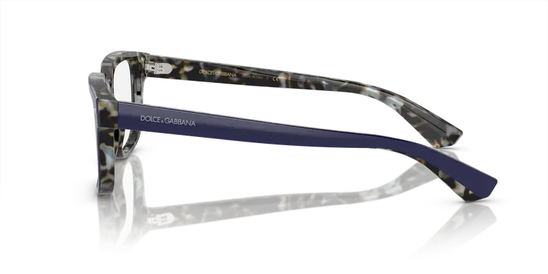 Dolce & Gabbana Uomo DG3380 3423 Montature da vista Acetato Blu Trasparente Squadrata Normale miniatura 3