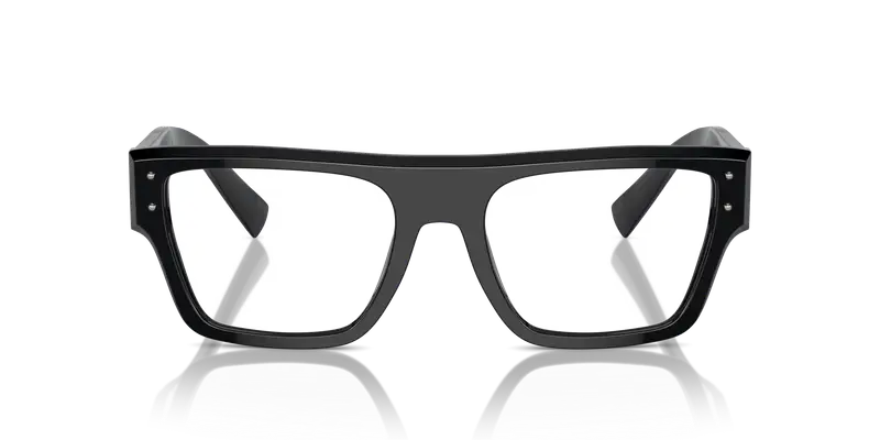 Dolce & Gabbana Uomo DG3384 501 Montature da vista Acetato Nero Trasparente Squadrata Normale miniatura 2