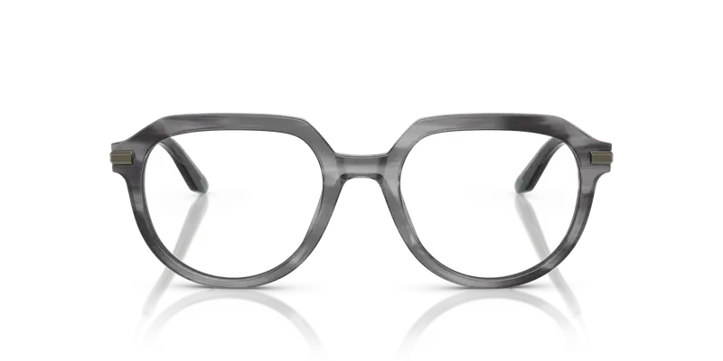 Dolce & Gabbana Uomo DG3402 3449 Montature da vista Acetato Grigio Trasparente Pantos Normale miniatura 2