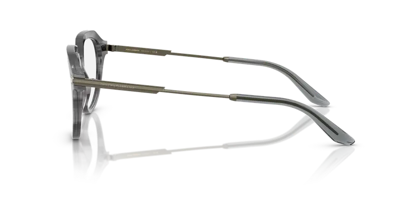 Dolce & Gabbana Uomo DG3402 3449 Montature da vista Acetato Grigio Trasparente Pantos Normale miniatura 3