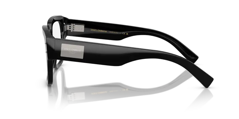 Dolce & Gabbana Uomo DG3405 501 Montature da vista Acetato Nero Trasparente Squadrata Normale miniatura 3