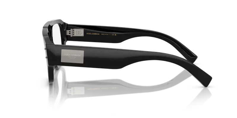 Dolce & Gabbana Uomo DG3406 501 Montature da vista Acetato Nero Trasparente Pilot Normale miniatura 3