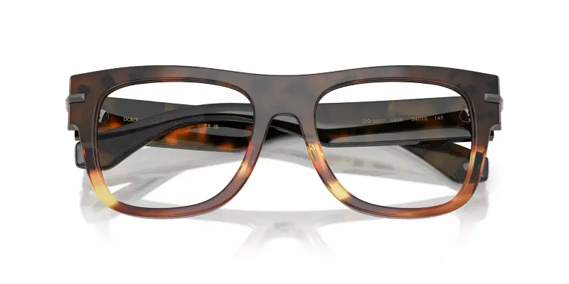 Dolce & Gabbana Montature da vista Uomo in acetato marrone squadrate miniatura 2