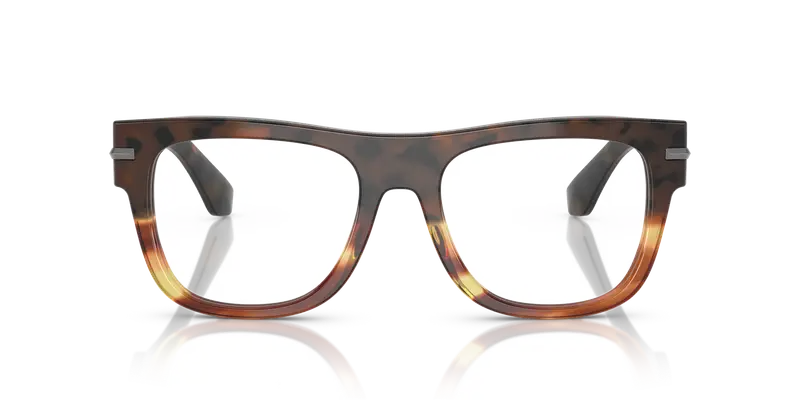 Dolce & Gabbana Uomo DG3407 3438 Montature da vista Acetato Marrone Trasparente Squadrata Normale miniatura 2