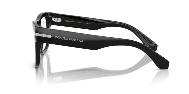 Dolce & Gabbana Uomo DG3407 501 Montature da vista Acetato Nero Trasparente Squadrata Normale miniatura 3