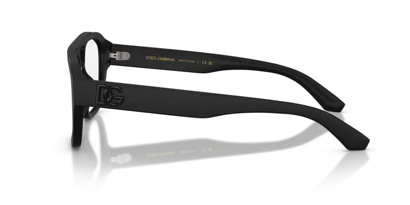 Dolce & Gabbana Uomo DG3415 2525 Montature da vista Acetato Nero Trasparente Pilot Normale miniatura 3