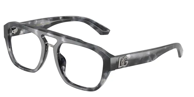 Dolce & Gabbana Uomo DG3415 3445 Montature da vista Acetato Tartaruga Trasparente Pilot Normale