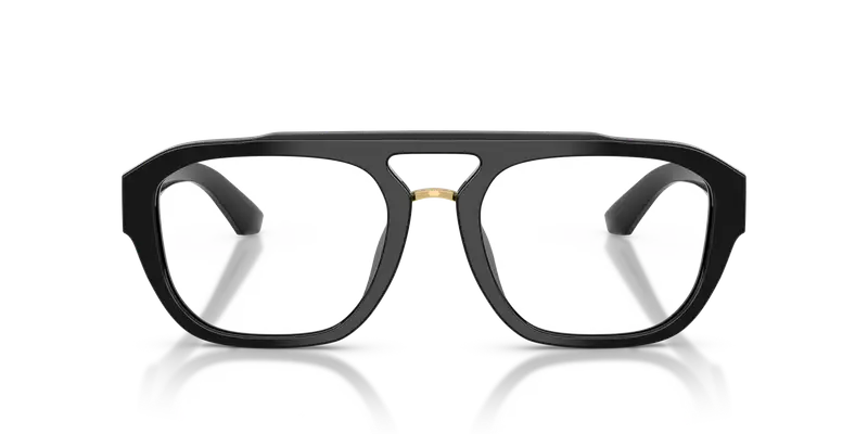 Dolce & Gabbana Uomo DG3415 501 Montature da vista Acetato Nero Trasparente Pilot Normale miniatura 2