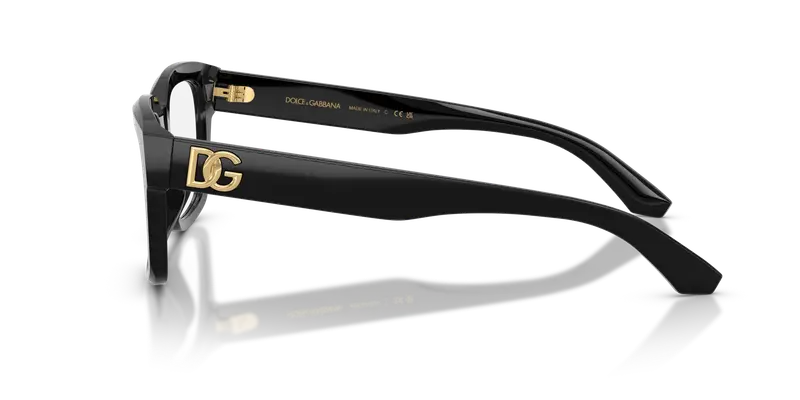 Dolce & Gabbana Uomo DG3416 501 Montature da vista Acetato Nero Trasparente Squadrata Normale miniatura 3