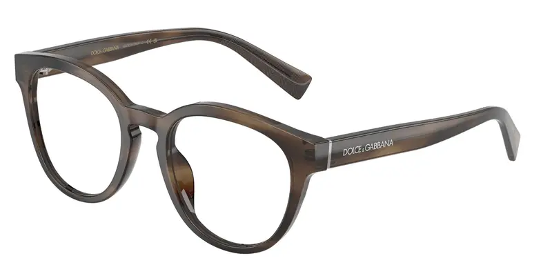 Dolce & Gabbana Uomo DG3421  3200 Montature da vista Acetato Marrone Trasparente Pantos Normale