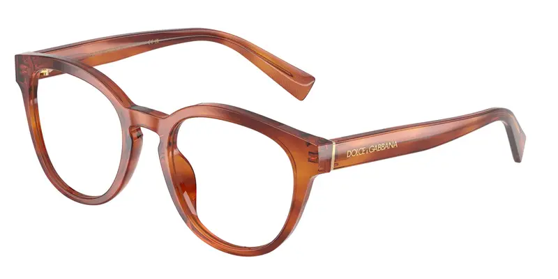 Dolce & Gabbana Uomo DG3421  3221 Montature da vista Acetato Marrone Trasparente Pantos Normale