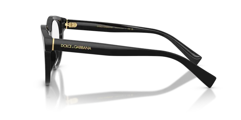 Dolce & Gabbana Uomo DG3421 501 Montature da vista Acetato Nero Trasparente Pantos Normale miniatura 3