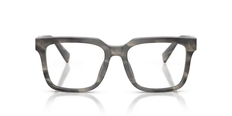 Dolce & Gabbana Uomo DG3422 3199 Montature da vista Acetato Grigio Trasparente Squadrata Normale miniatura 2