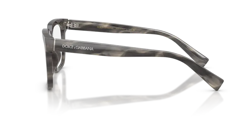 Dolce & Gabbana Uomo DG3422 3199 Montature da vista Acetato Grigio Trasparente Squadrata Normale miniatura 3