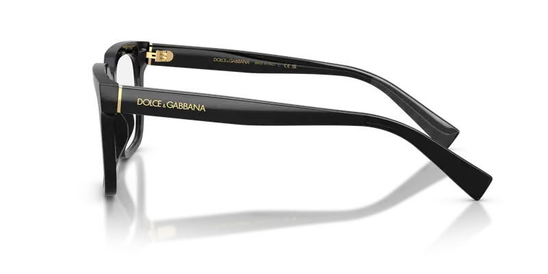 Dolce & Gabbana Uomo DG3422 501 Montature da vista Acetato Nero Trasparente Squadrata Normale miniatura 3