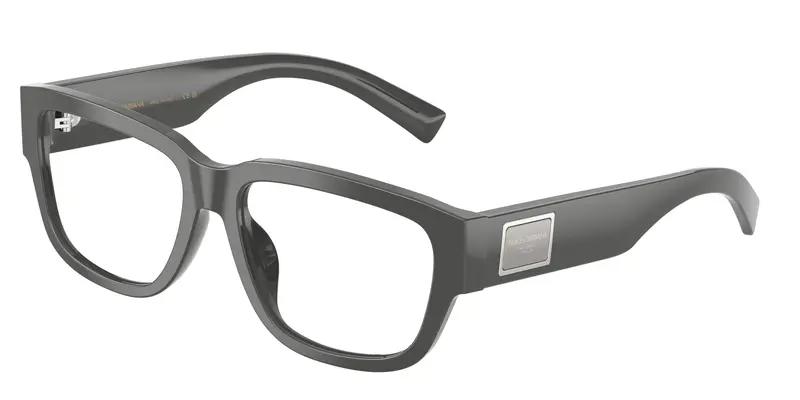 Dolce & Gabbana Uomo DG3423  3090 Montature da vista Acetato Grigio Trasparente Squadrata Normale