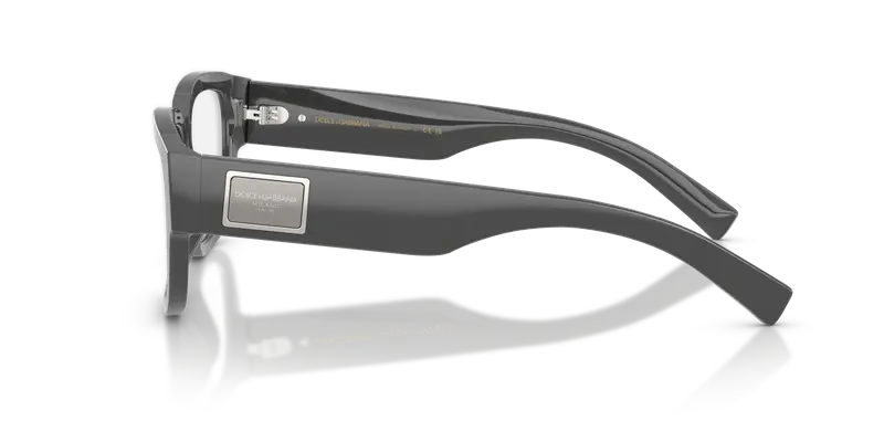 Dolce & Gabbana Uomo DG3423 3090 Montature da vista Acetato Grigio Trasparente Squadrata Normale miniatura 3