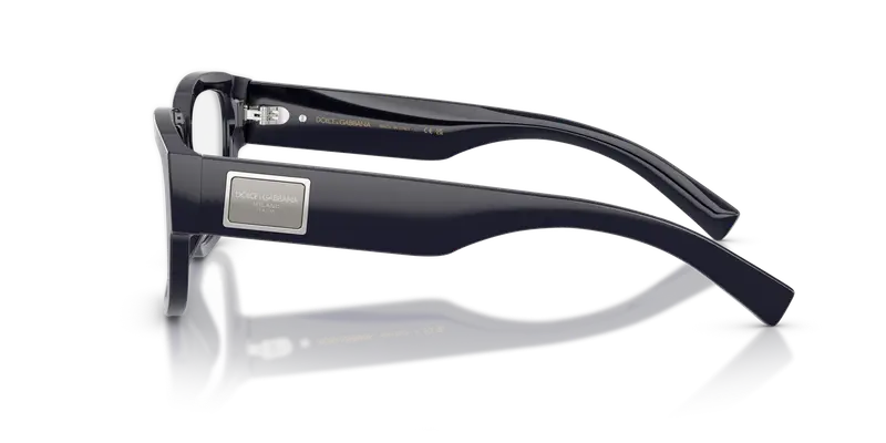 Dolce & Gabbana Uomo DG3423 3094 Montature da vista Acetato Blu Trasparente Squadrata Normale miniatura 3