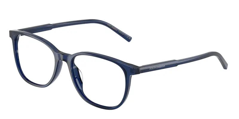 Dolce & Gabbana Uomo DG3426  3009 Montature da vista Acetato Blu Trasparente Pillow Normale