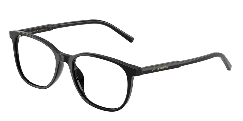 Dolce & Gabbana Uomo DG3426  501 Montature da vista Acetato Nero Trasparente Pillow Normale