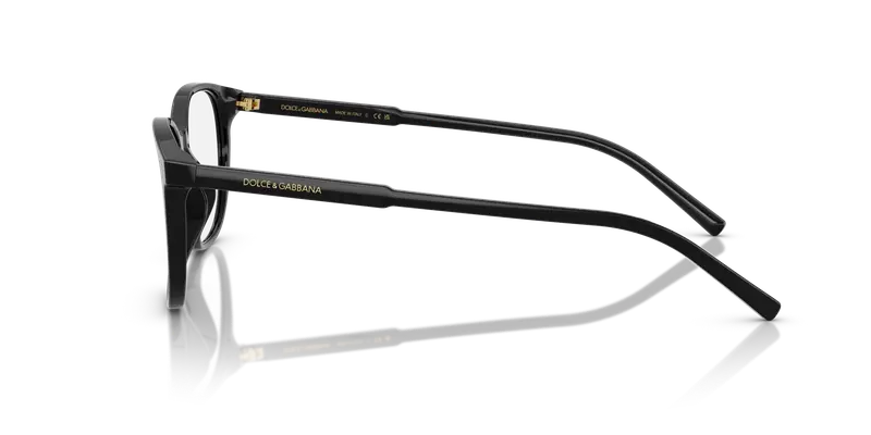 Dolce & Gabbana Uomo DG3426 501 Montature da vista Acetato Nero Trasparente Pillow Normale miniatura 3