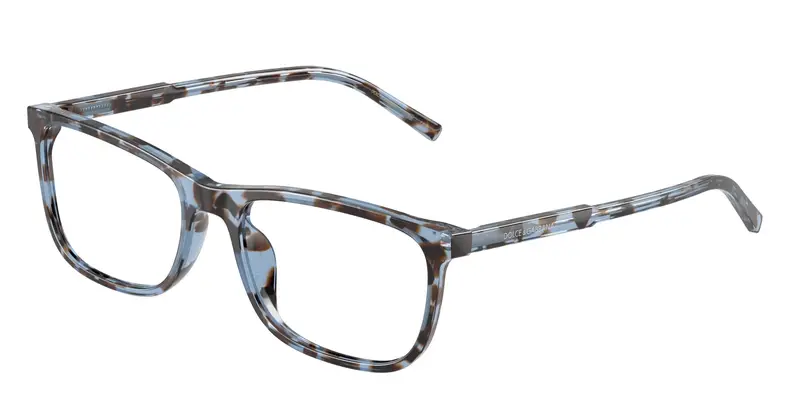 Dolce & Gabbana Uomo DG3427  3392 Montature da vista Acetato Blu Trasparente Squadrata Normale