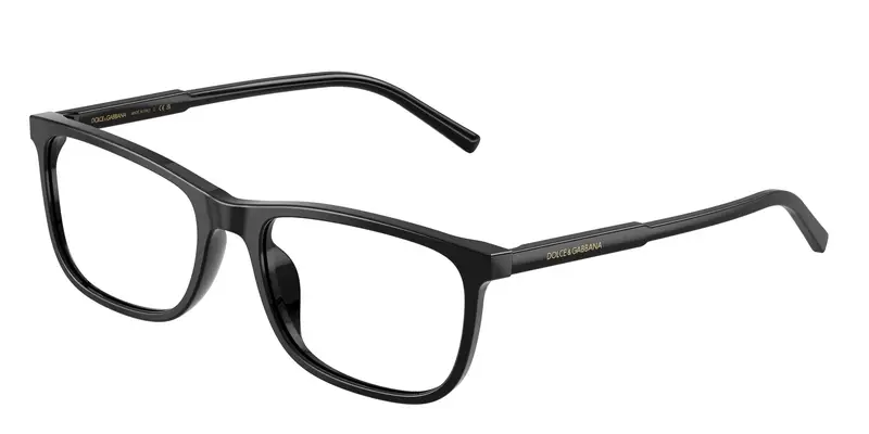 Dolce & Gabbana Uomo DG3427  501 Montature da vista Acetato Nero Trasparente Squadrata Normale
