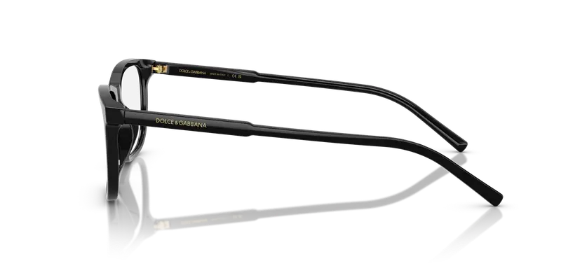 Dolce & Gabbana Uomo DG3427 501 Montature da vista Acetato Nero Trasparente Squadrata Normale miniatura 3