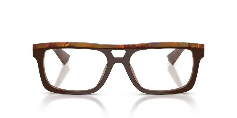 Uomo DG3431 3456 Montature da vista Acetato Marrone Trasparente Squadrata Normale miniatura 3