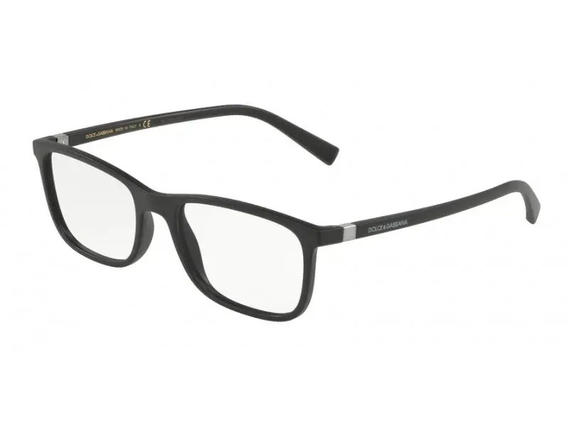 Dolce & Gabbana Uomo DG5027 2525 Montature da vista Nylon Nero Trasparente Pillow Normale