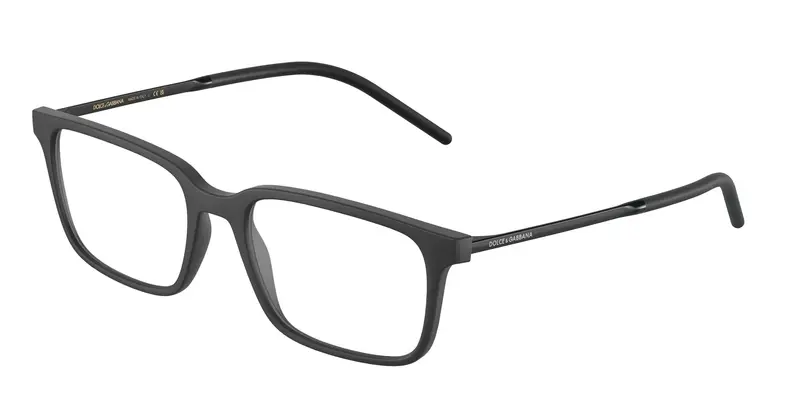 Dolce & Gabbana Uomo DG5099 2525 Montature da vista Iniettato Nero Trasparente Squadrata Normale