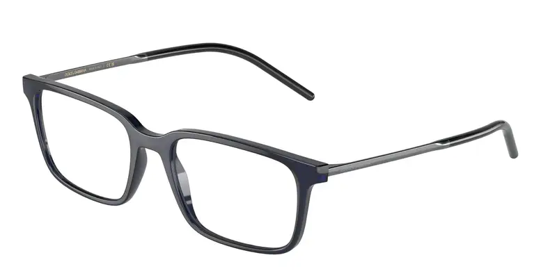 Dolce & Gabbana Uomo DG5099 L3094 Montature da vista Iniettato Blu Trasparente Squadrata Normale