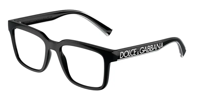 Dolce & Gabbana Uomo DG5101  501 Montature da vista Nylon Nero Trasparente Squadrata Normale