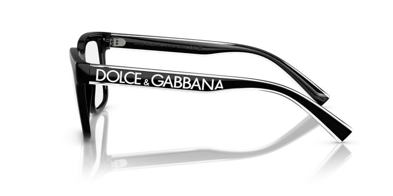 Dolce & Gabbana Uomo DG5101 501 Montature da vista Nylon Nero Trasparente Squadrata Normale miniatura 3