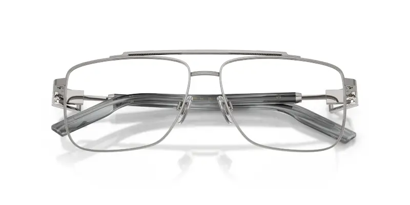 Uomo Dolce & Gabbana DG1368 04 Montature da vista Metallo Grigio Trasparente Pilot Normale miniatura 2