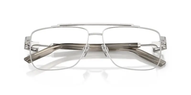 Uomo Dolce & Gabbana DG1368 05 Montature da vista Metallo Argento Trasparente Pilot Normale miniatura 2