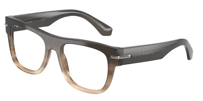 Uomo Dolce & Gabbana DG3407 3484 Montature da vista Acetato Grigio Trasparente Squadrata Normale