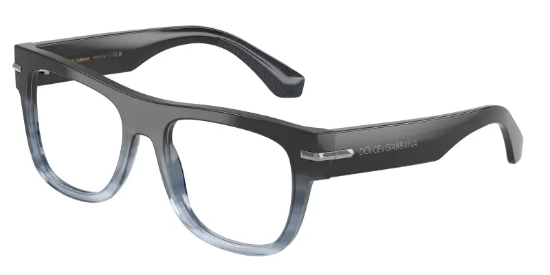 Uomo Dolce & Gabbana DG3407 3485 Montature da vista Acetato Blu Trasparente Squadrata Normale