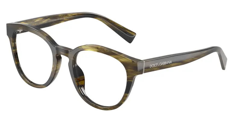 Uomo Dolce & Gabbana DG3421 3066 Montature da vista Acetato Verde Trasparente Pantos Normale