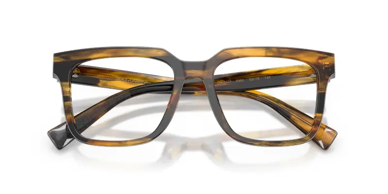 Uomo Dolce & Gabbana DG3422 3063 Montature da vista Acetato Tartaruga Trasparente Squadrata Normale miniatura 2