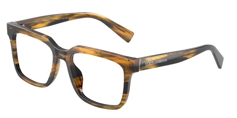 Uomo Dolce & Gabbana DG3422 3063 Montature da vista Acetato Tartaruga Trasparente Squadrata Normale