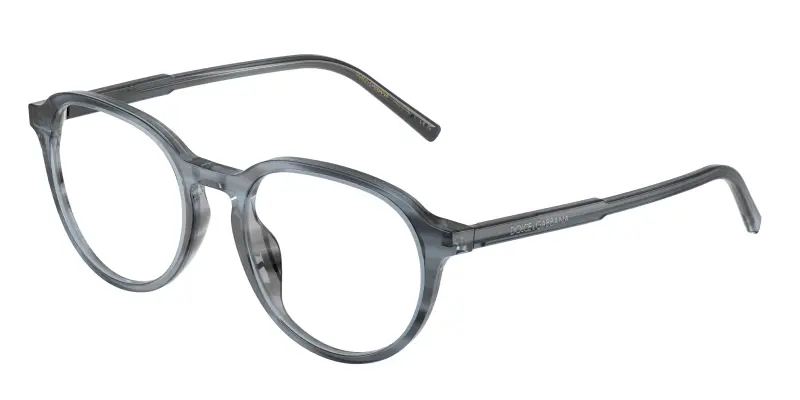 Uomo Dolce & Gabbana DG3444 3482 Montature da vista Acetato Blu Trasparente Pantos Normale