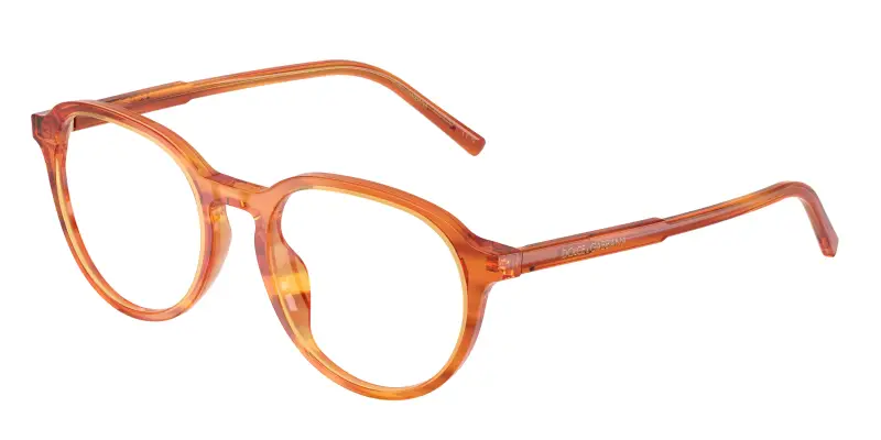 Uomo Dolce & Gabbana DG3444 3483 Montature da vista Acetato Marrone Trasparente Pantos Normale