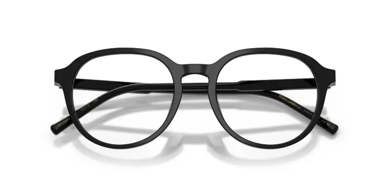 Uomo Dolce & Gabbana DG3444 501 Montature da vista Acetato Nero Trasparente Pantos Normale miniatura 2