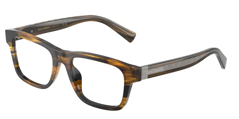 Uomo Dolce & Gabbana DG3446 3063 Montature da vista Acetato Tartaruga Trasparente Squadrata Normale
