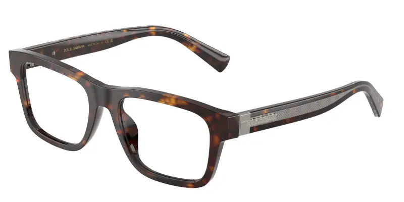 Uomo Dolce & Gabbana DG3446 502 Montature da vista Acetato Tartaruga Trasparente Squadrata Normale