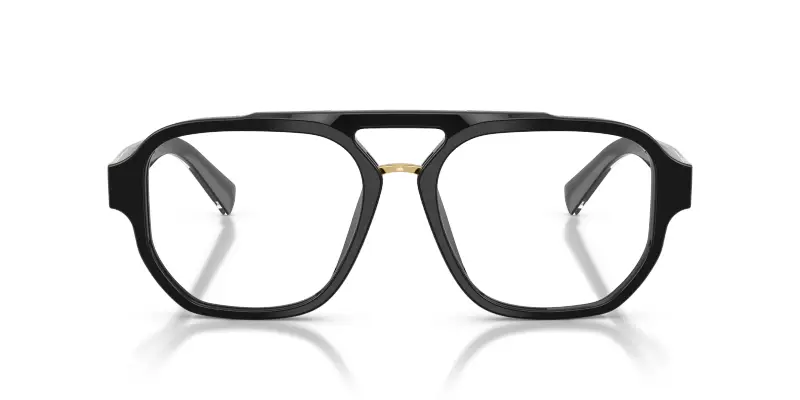 Uomo Dolce & Gabbana DG3447 501 Montature da vista Acetato Nero Trasparente Pilot Normale miniatura 3