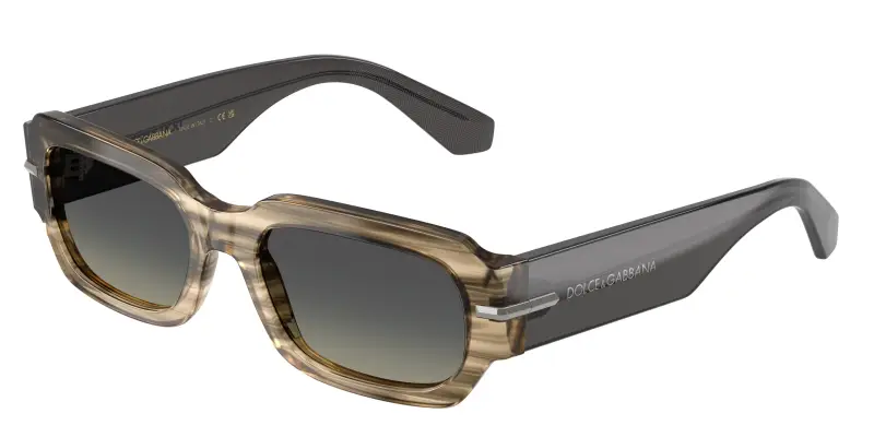 Uomo Dolce & Gabbana DG4485 348411 Occhiali da sole Acetato Grigio Grigio Squadrata Normale Sfumato