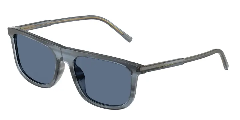 Uomo Dolce & Gabbana DG4542 348280 Occhiali da sole Acetato Blu Blu Squadrata Normale